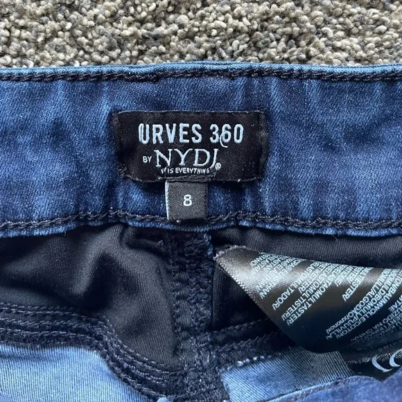 NYDJ Curve Shaper Marilyn Straight Jeans in Underground Wash, Size 8 - Picture 6 of 14